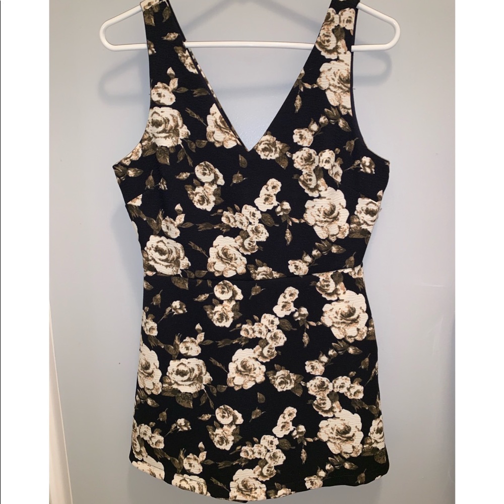 Blue Floral Romper